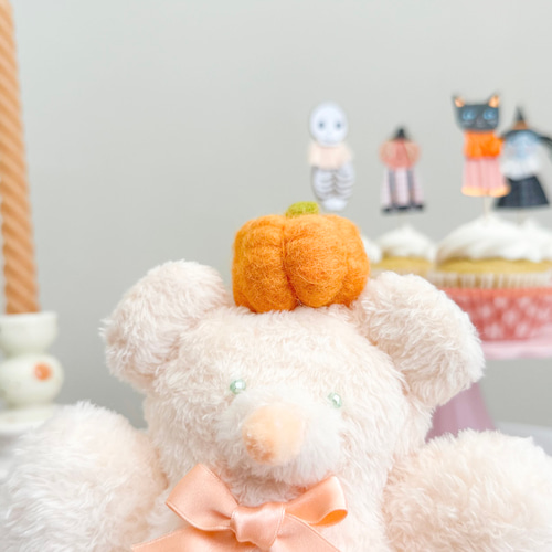 ハロウィン飾りにも｜かぼちゃくまさんのぬいぐるみ｜秋のお