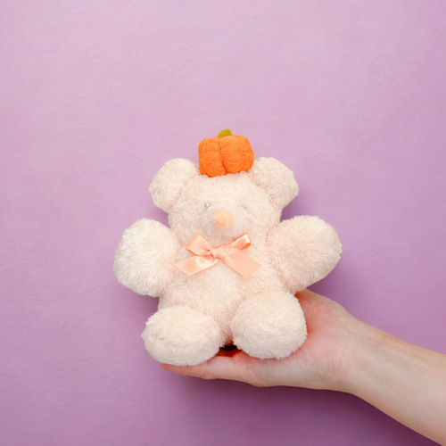 ハロウィン飾りにも｜かぼちゃくまさんのぬいぐるみ｜秋のお