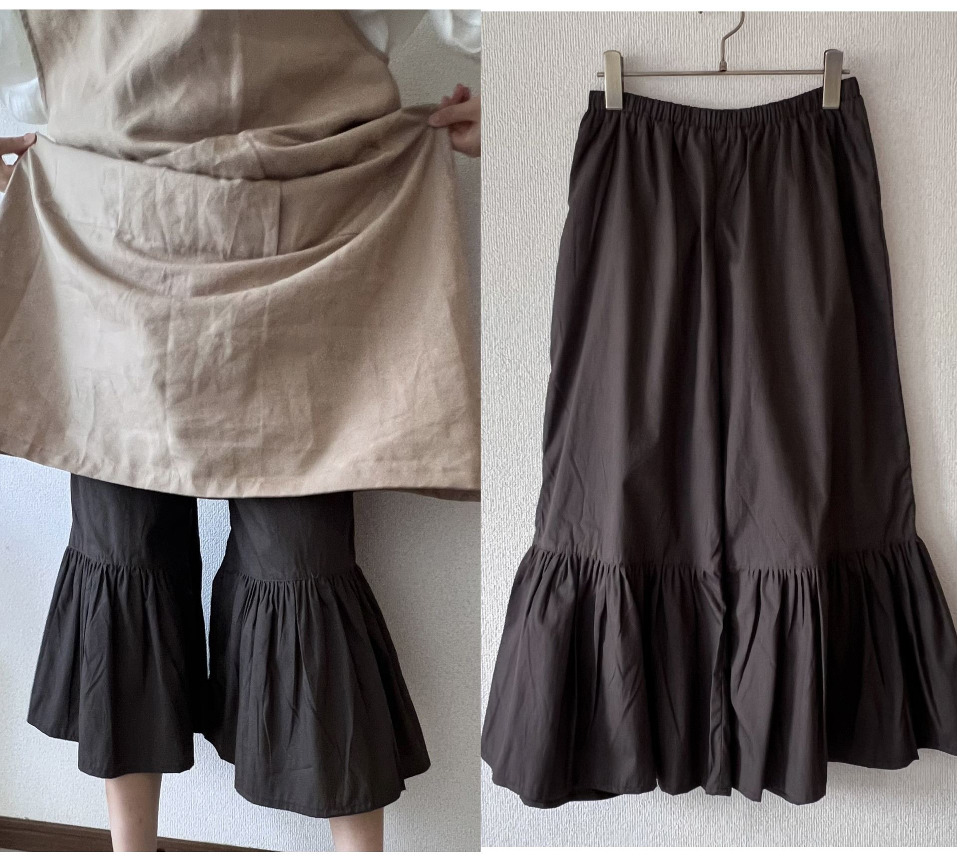 コットンブロード生地フリルペチパンツ(色選択)