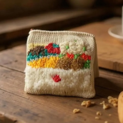 北欧カラーのブランケット☆リバーシブルクロッシェ編み☆ハンドメイド 北欧カラーのブランケット☆リバーシブルクロッシェ編み