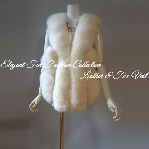 アイボリー ファー ベスト リアルファー 毛皮 楽天市場】フォックスファーベスト レディース 秋冬 アウター