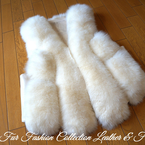 アイボリー ファー ベスト リアルファー 毛皮 楽天市場】フォックスファーベスト レディース 秋冬 アウター