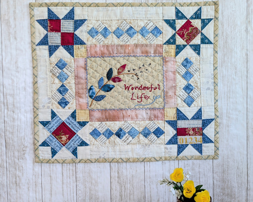 スター☆アメリカンパッチワークキルトのタペストリー タペストリー