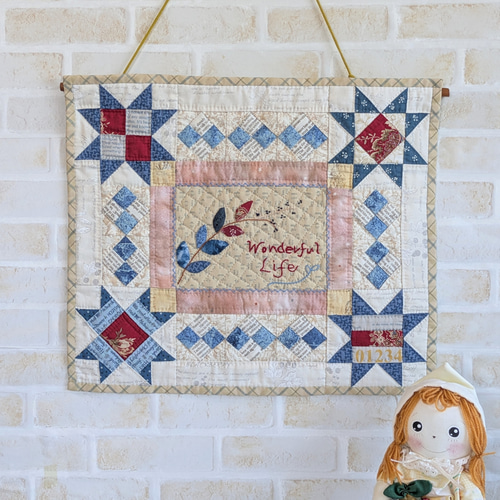 ⭐アメリカンカントリー雑貨❤️パッチワークタペストリー✳️テーブルマットにも✰⋆ ⭐アメリカンカントリー雑貨❤️パッチワークタペストリー