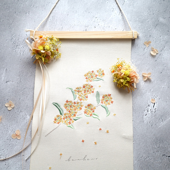 早割】金木犀タペストリー❁フラワークリップ❁ No.227