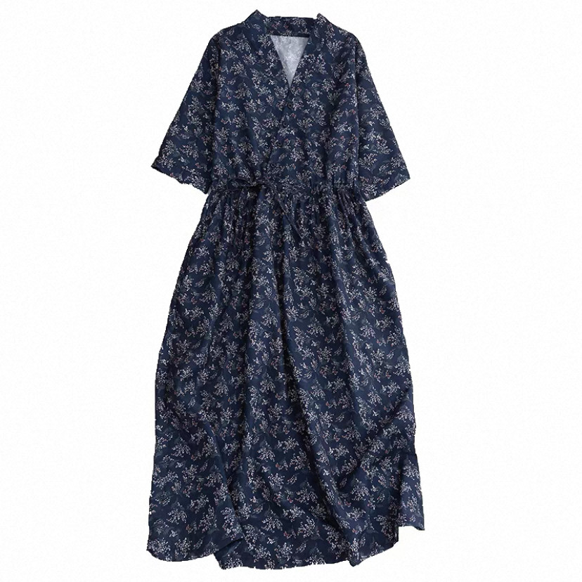 ワンピース、コットンリネン、綿麻、ふわっと 、 レディース、夏