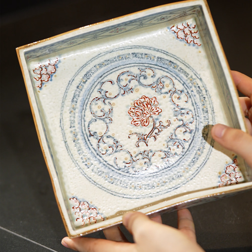 詩瓷集｜夏の終わり新作 中国唐風・手作り青花染付＋釉上彩 四季花卉