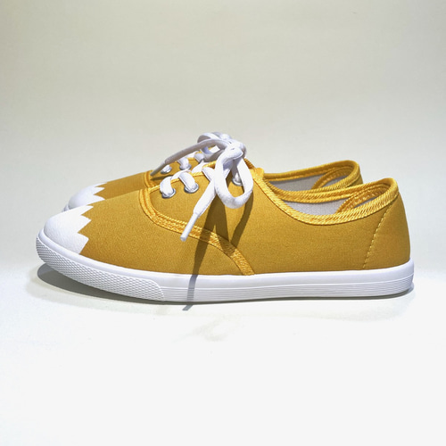 △卵殻ジグザグ▽ イエロースニーカー (22.5cm〜28.0cm