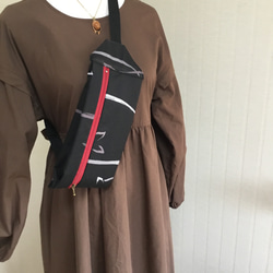 花ぷらら・オリジナル・大島紬・1点もの・グレー&黒・ハンドメイド