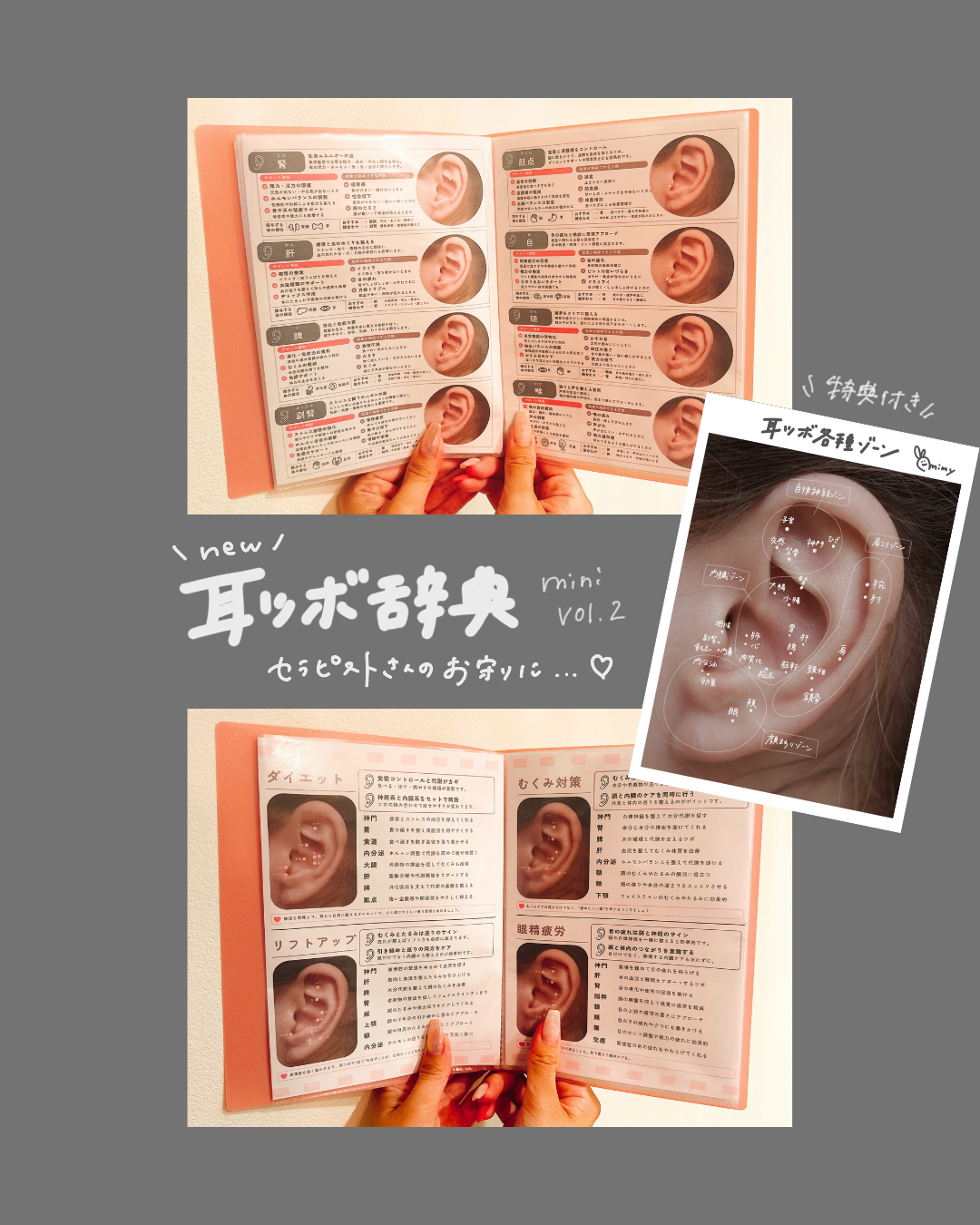 耳ツボジュエリー | 耳つぼ辞典mini vol.2 | 耳つぼマップ イヤリング