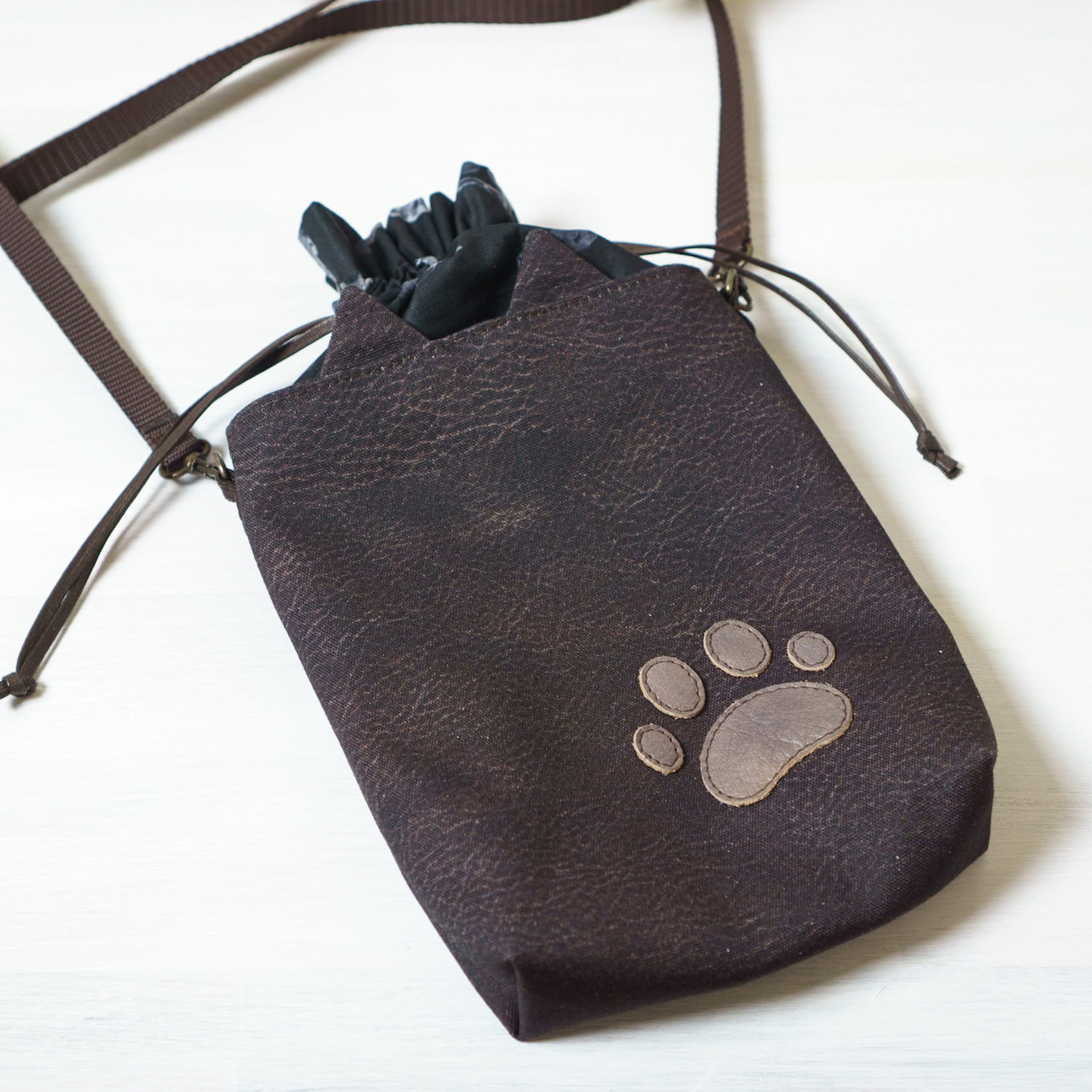 チャ・猫耳 巾着スマホショルダー