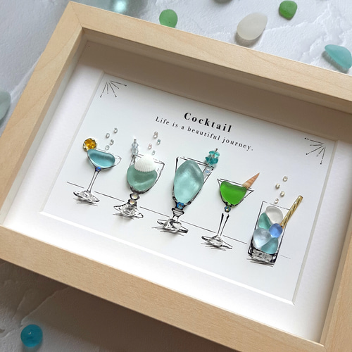 シーグラスアート『 Happy Wedding♡♡カクテル～mini～』他5点 b080ab7c0c30543ce66a4e995e1ebb