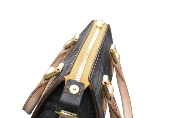 本革ハンドバッグ　トレジャーミニ　オリーブ 14枚目の画像