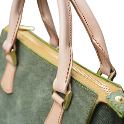 本革ハンドバッグ　トレジャーミニ　オリーブ 11枚目の画像