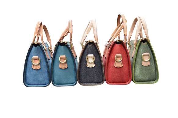 本革ハンドバッグ　トレジャーミニ　オリーブ 10枚目の画像