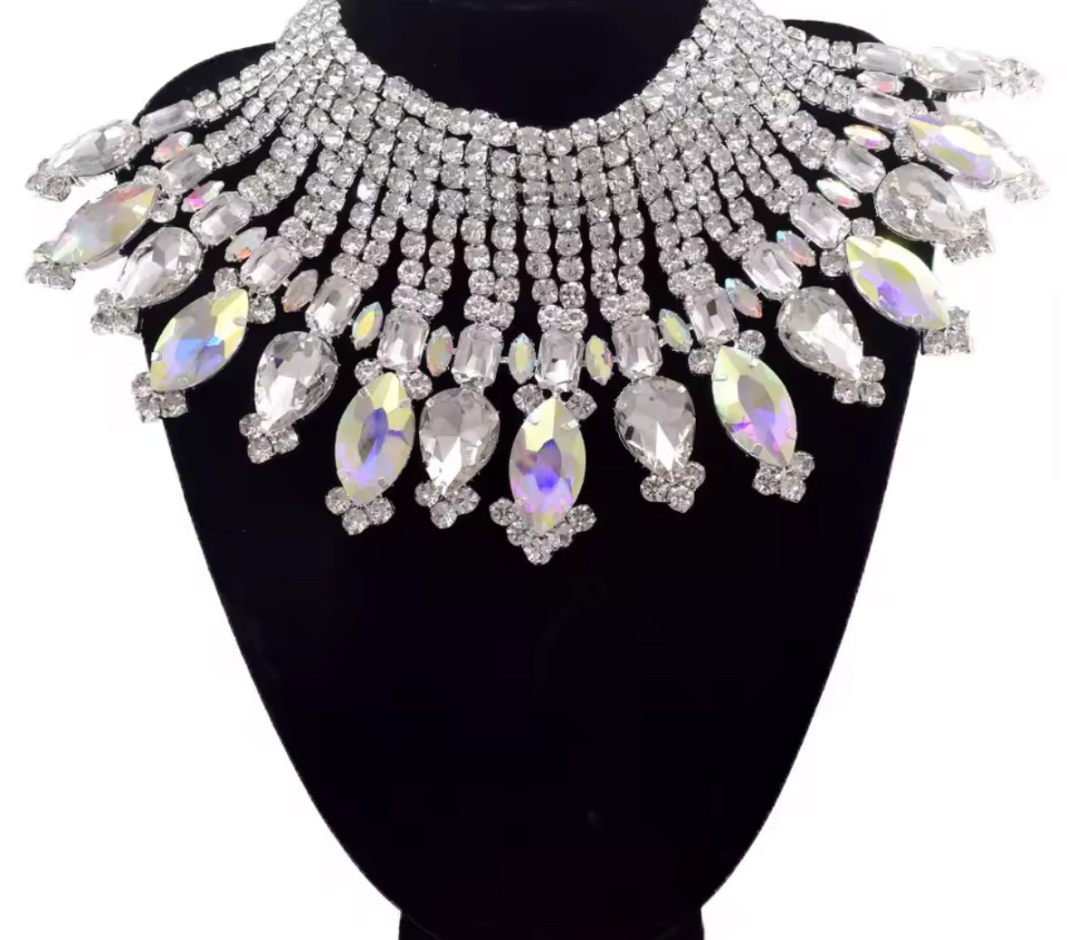 【身に纏うアート】チョーカー ネックレス ペンダント アクセサリー レディース クリスタル