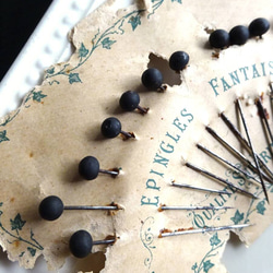 19世紀 フランス ガラス エパングル 12本 ハットピン コサージュ ピン