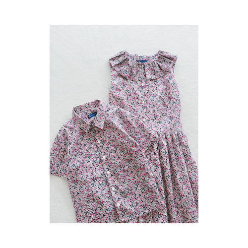 ♡新作♡リバティ生地フィービーパープル親子リンクワンピース 子供服