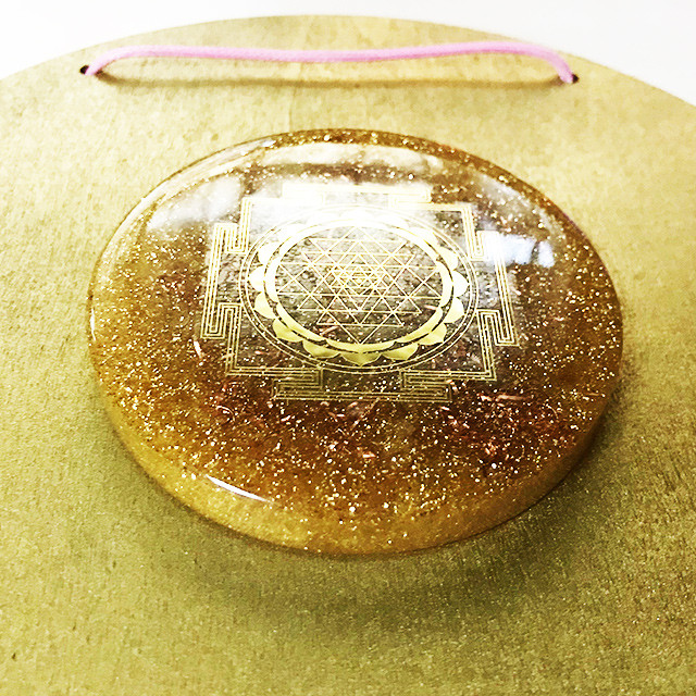 ガネーシャ★オールラウンド★魔法のオイル★最強のヤントラ★円柱形（大）★壁掛け用★オルゴナイト★パワースポット★送料無料