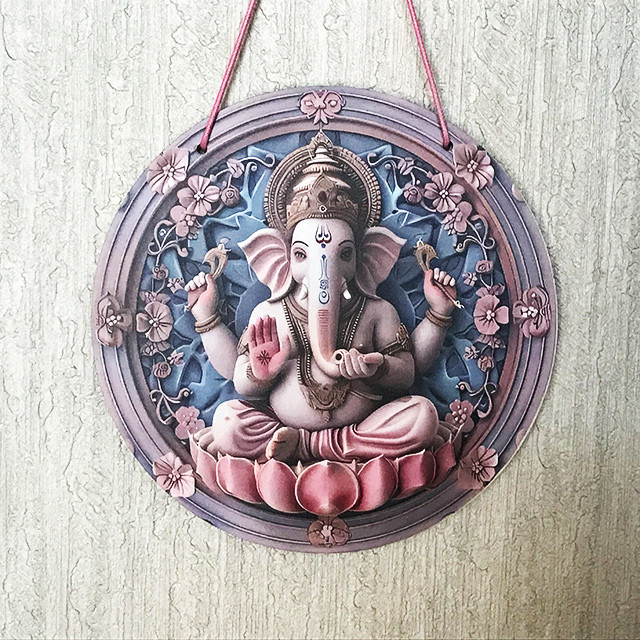 ガネーシャ★オールラウンド★魔法のオイル★最強のヤントラ★円柱形（大）★壁掛け用★オルゴナイト★パワースポット★送料無料