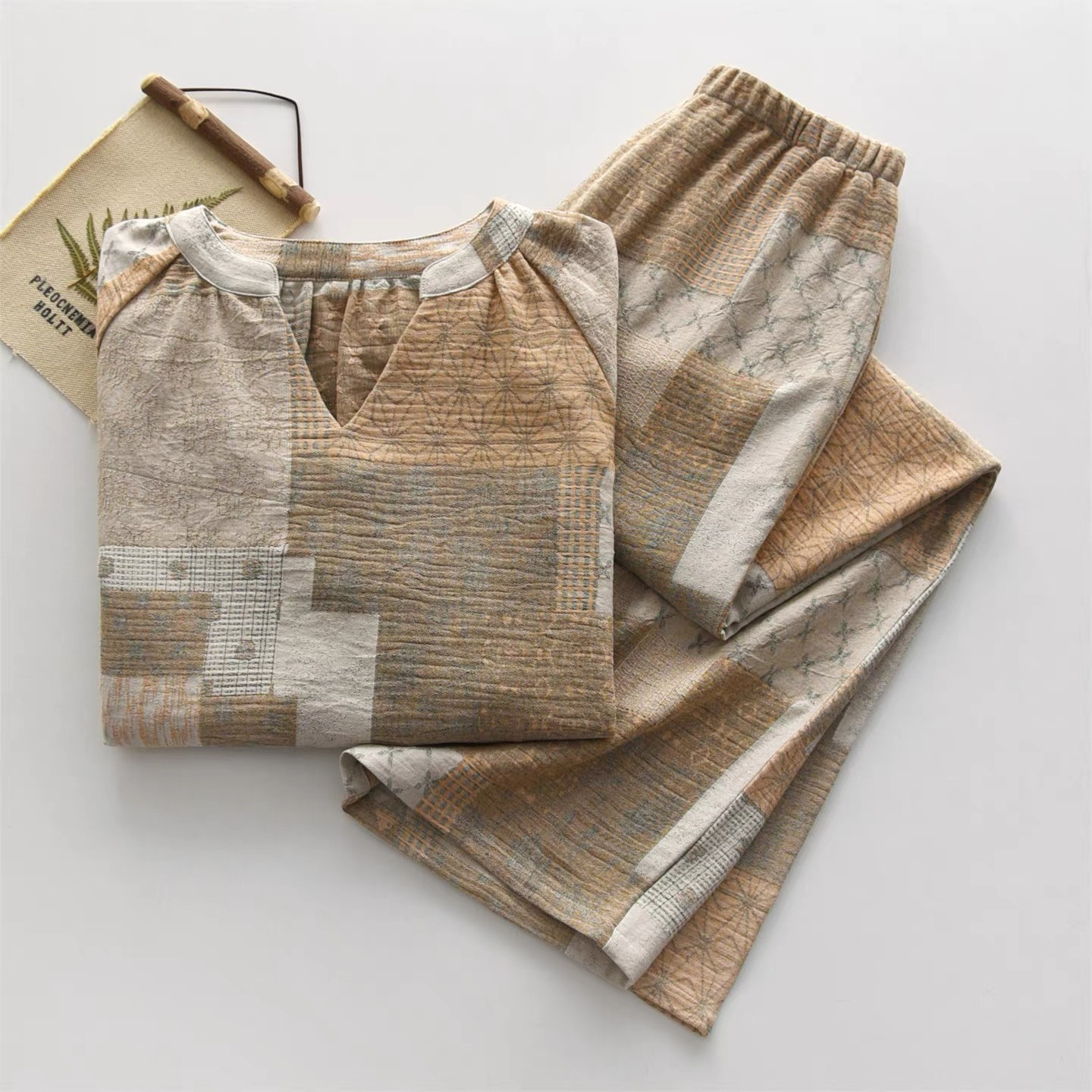 春用 秋用 長袖 パジャマ 前開き 部屋着 敏感肌 プレゼント 贈り物