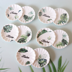 【新品/未使用】ポーセラーツ/プレートセット 新品/未使用】ポーセラーツ/プレート、小鉢、湯呑みセット 中皿