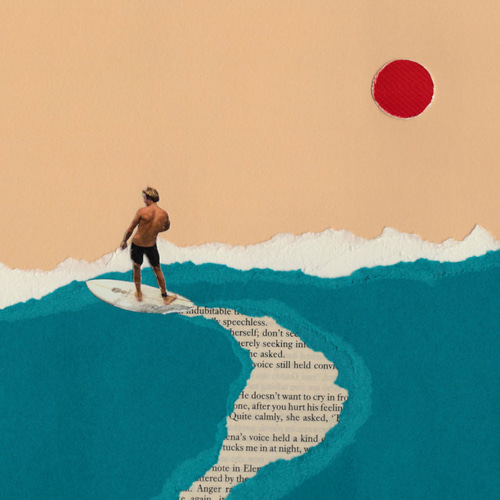 Ciel Glue コラージュアート｜30×40cm 】コラージュ｜古書