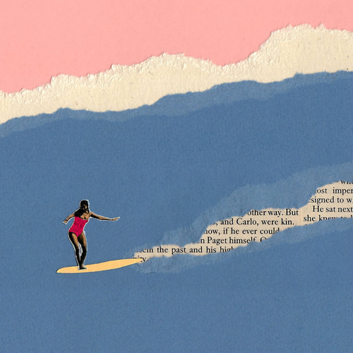 Ciel Glue コラージュアート｜30×40cm 】コラージュ｜古書