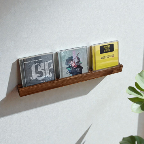 杉無垢材のCDディスプレイレール 3枚用】 ウォールシェルフ ウォール