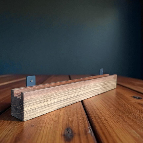 杉無垢材のCDディスプレイレール 3枚用2本セット 壁掛け ウォール