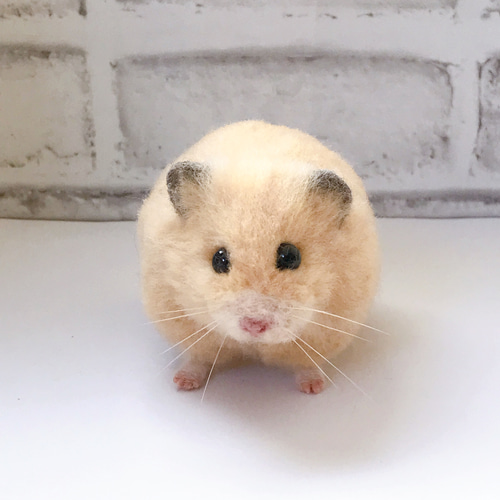 キンクマハムスター 羊毛フェルトマスコット 羊毛フェルト
