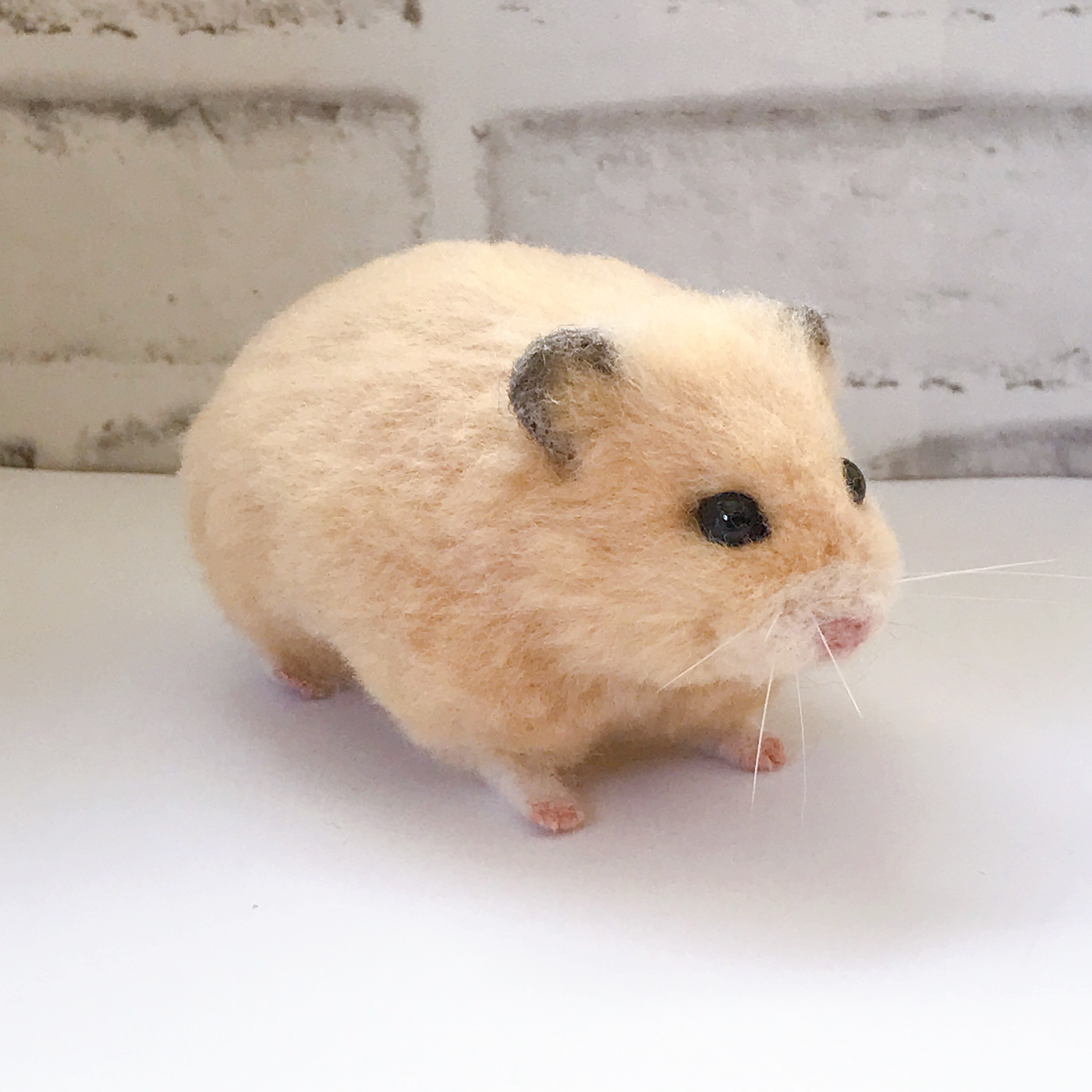 キンクマハムスター 羊毛フェルトマスコット 羊毛フェルト