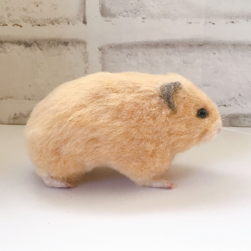 キンクマハムスター 羊毛フェルトマスコット 羊毛フェルト
