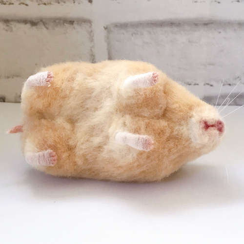 キンクマハムスター 羊毛フェルトマスコット 羊毛フェルト