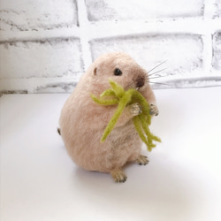 まんまるロボロフスキーハムスター 羊毛フェルトマスコット 羊毛