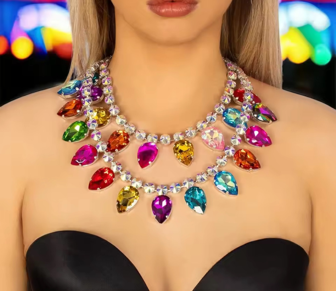 【身に纏うアート】チョーカー ネックレス ペンダント アクセサリー レディース 2連