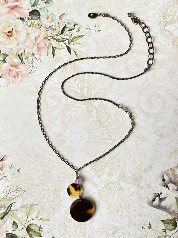 本鼈甲 大振り ロングネックレス 【公式通販】 美品 大振り