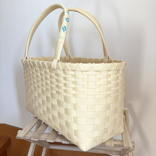 お買い物バッグ① A4サイズ ナチュラルバスケットエコクラフト