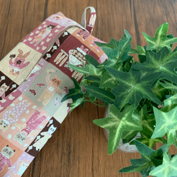 エコティッシュカバー☆マスクストッカー♪カントリー猫☆パッチワーク♪5カラー 6枚目の画像