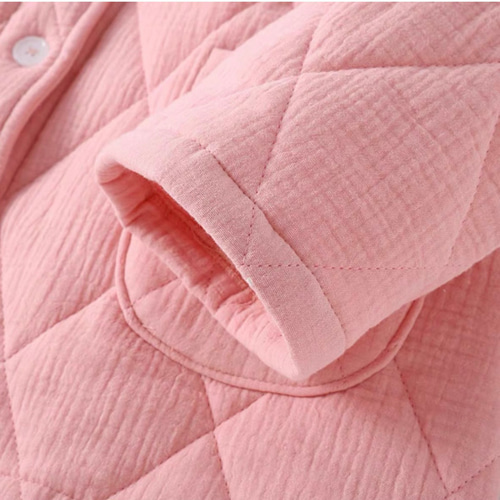 冬新作 6重ガーゼ 空気層 中綿いり レディース パジャマ ルームウェア