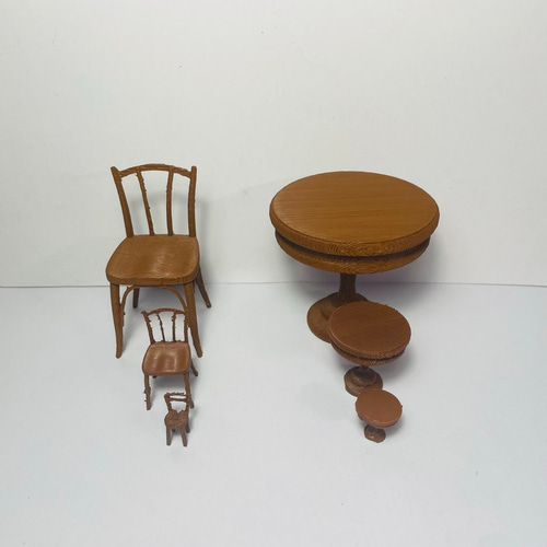 テーブルと椅子 1/12スケール 1/24スケール 1/48スケール ドール