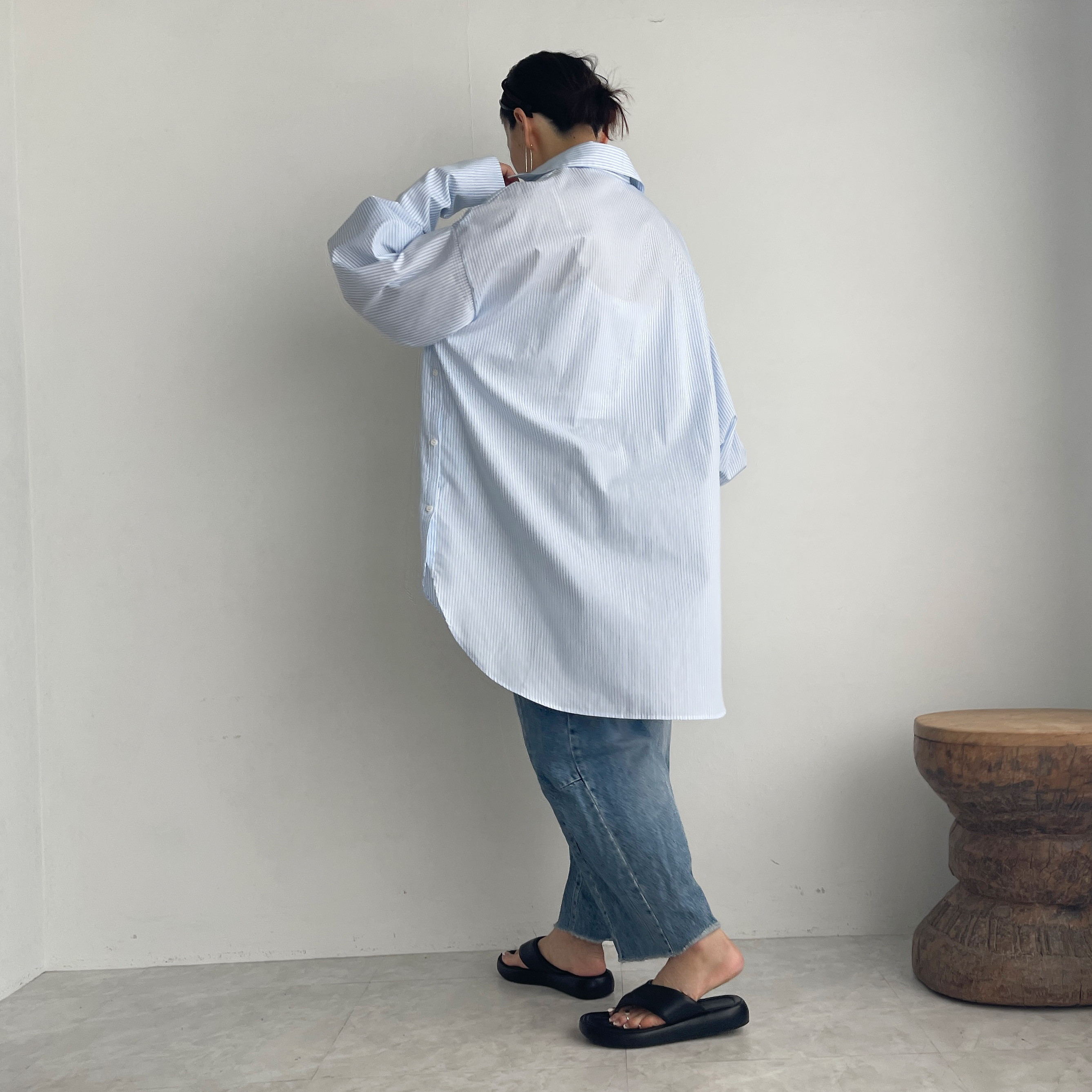 コンビニエンスシャツ(stripeblue)