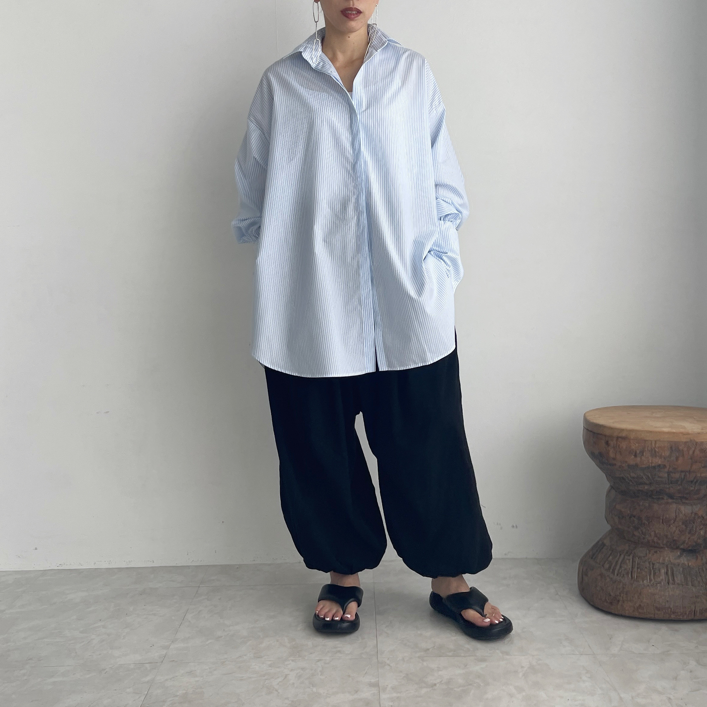 コンビニエンスシャツ(stripeblue)