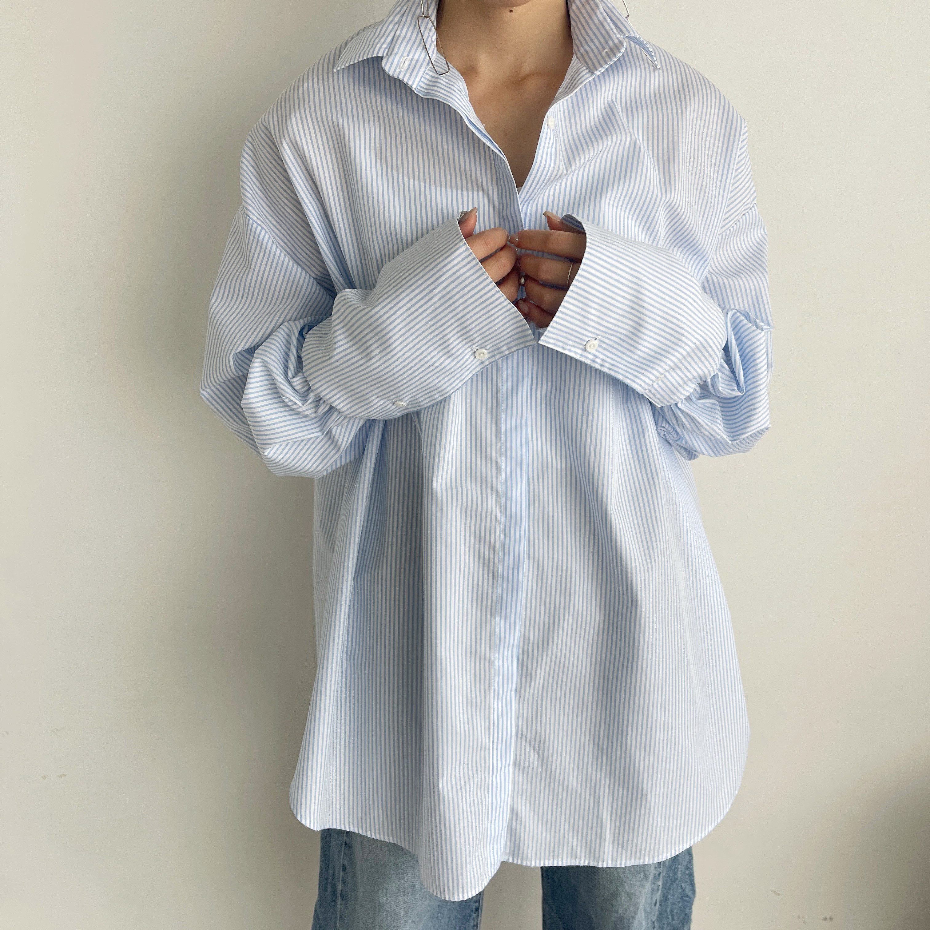 コンビニエンスシャツ(stripeblue)