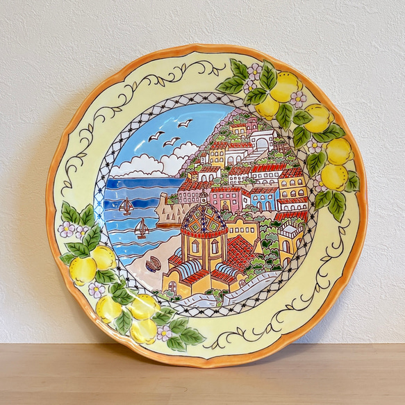 飾り皿 イタリア風景 (アマルフィ海岸 ポジターノ) その他アート la