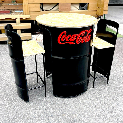 ドラム缶リメイクテーブル＆チェア 椅子（チェアー）・スツール SEA