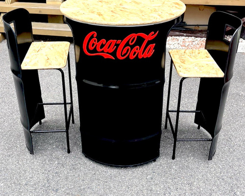 ドラム缶リメイクテーブル＆チェア 椅子（チェアー）・スツール SEA