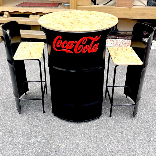 ドラム缶リメイクテーブル＆チェア 椅子（チェアー）・スツール SEA