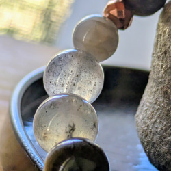 【星暦シリーズVol.1】★深層の目覚め★オブシディアン、ラブラドライト他　天然石ブレスレット 8001 7枚目の画像