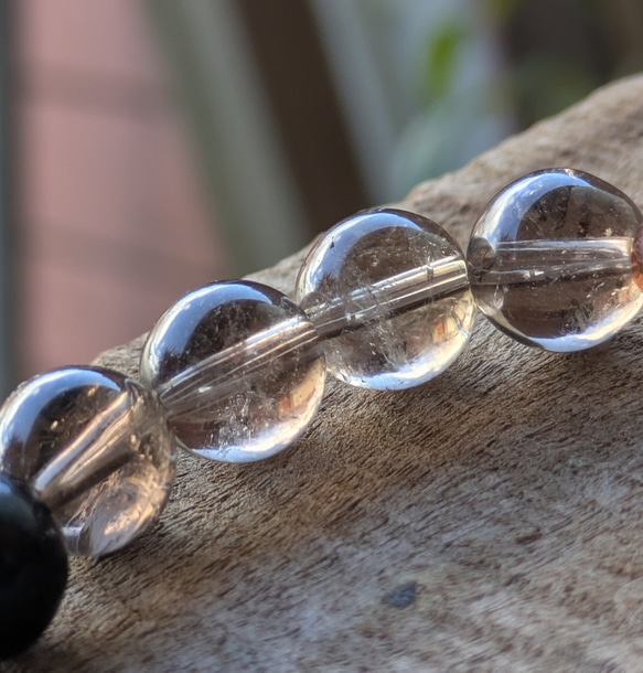 【星暦シリーズVol.1】★深層の目覚め★オブシディアン、ラブラドライト他　天然石ブレスレット 8001 9枚目の画像